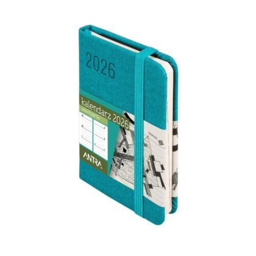 Kalendarz 2026 A7 Awangarda TDW turkusowy