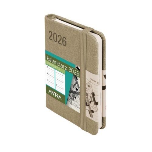 Kalendarz 2026 A7 Awangarda TDW beżowy