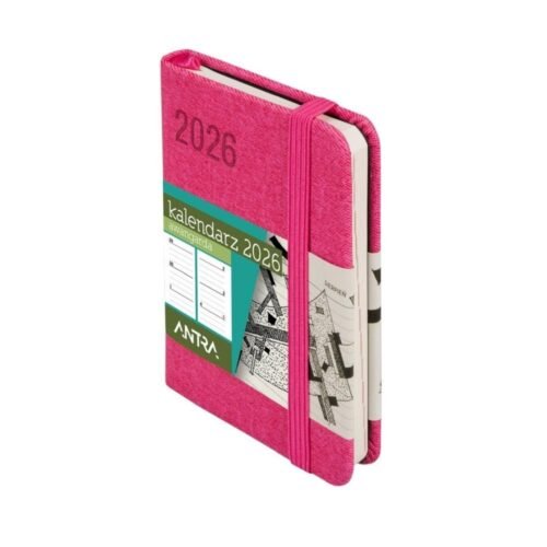 Kalendarz 2026 A7 Awangarda TDW różowy