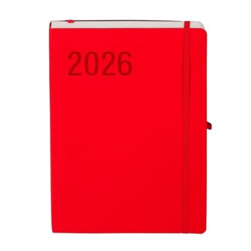 Kalendarz 2026 B5 Impresja czerwony DNS