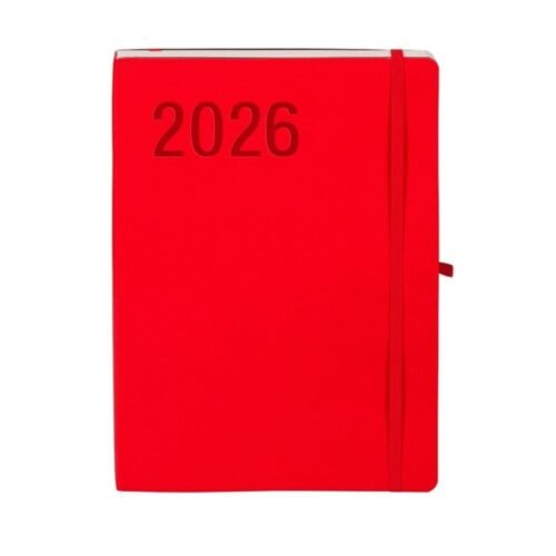 Kalendarz 2026 B5 Impresja czerwony TDW