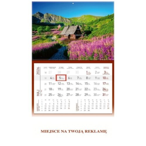 Kalendarz 2026 ścienny jednodzielny Hala...
