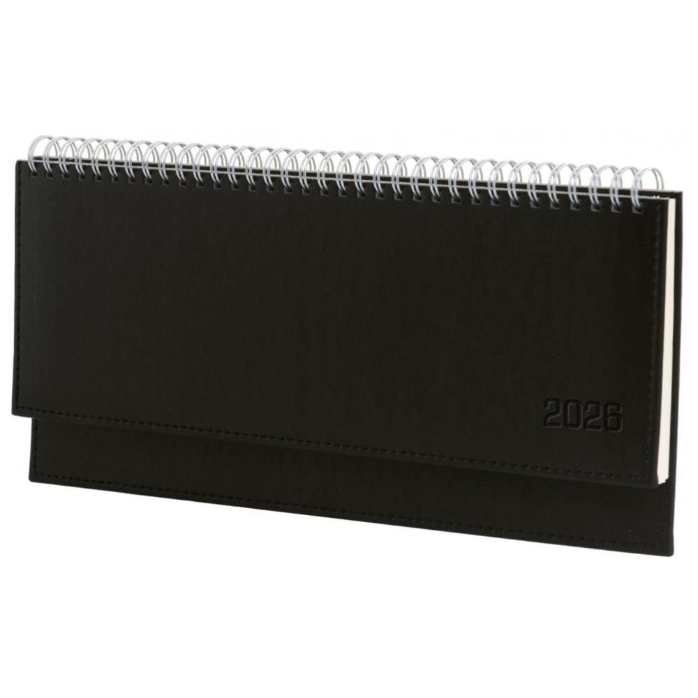 Terminarz 2026 leżący czarny