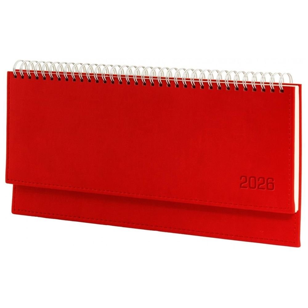 Terminarz 2026 leżący czerwony