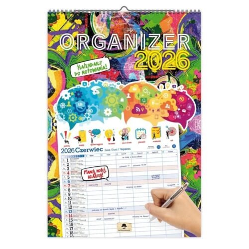 Kalendarz 2026 A3 ścienny jednostronny organizer