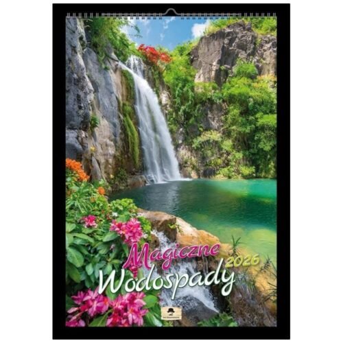 Kalendarz 2026 A3 ścienny magiczne wodospady