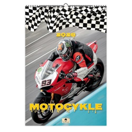 Kalendarz 2026 ścienny motocykle