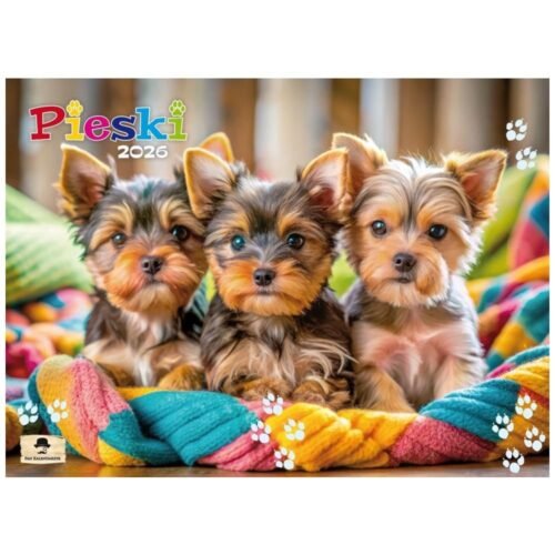 Kalendarz 2026 ścienny albumowy pieski