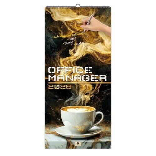 Kalendarz 2026 paskowy szeroki office manager