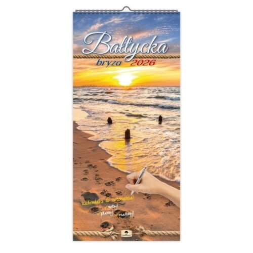 Kalendarz 2026 paskowy szeroki bałtycka bryza