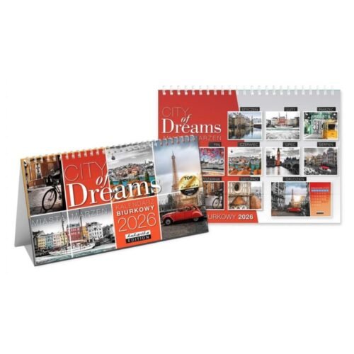 Kalendarz 2026 biurkowy City of Dreams