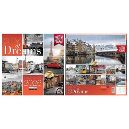 Kalendarz 2026 ścienny Classic City of Dreams