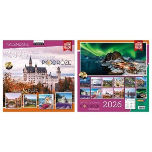 Kalendarz 2026 ścienny Classic Podróże