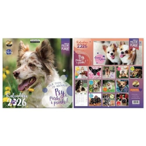 Kalendarz 2026 ścienny Classic Psy