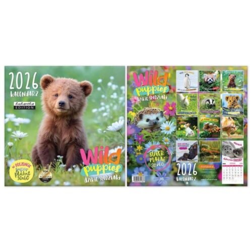 Kalendarz 2026 ścienny Classic Wild Puppies