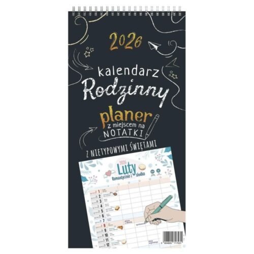 Kalendarz 2026 ścienny notatnikowy planer rodzinny