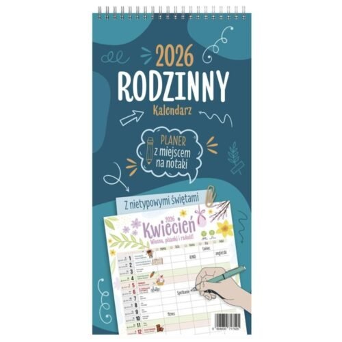 Kalendarz 2026 ścienny notatnikowy planer rodzinny