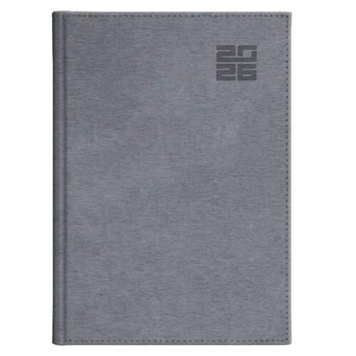 Kalendarz 2026 B5 dzienny Aluminium srebrny