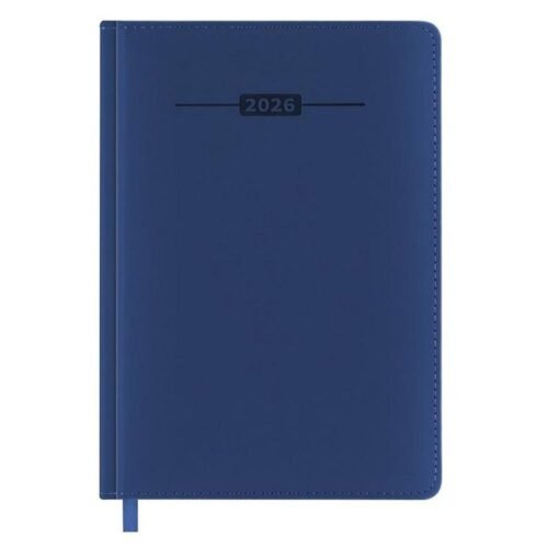 Kalendarz książkowy 2026 A5 niebieski EASY