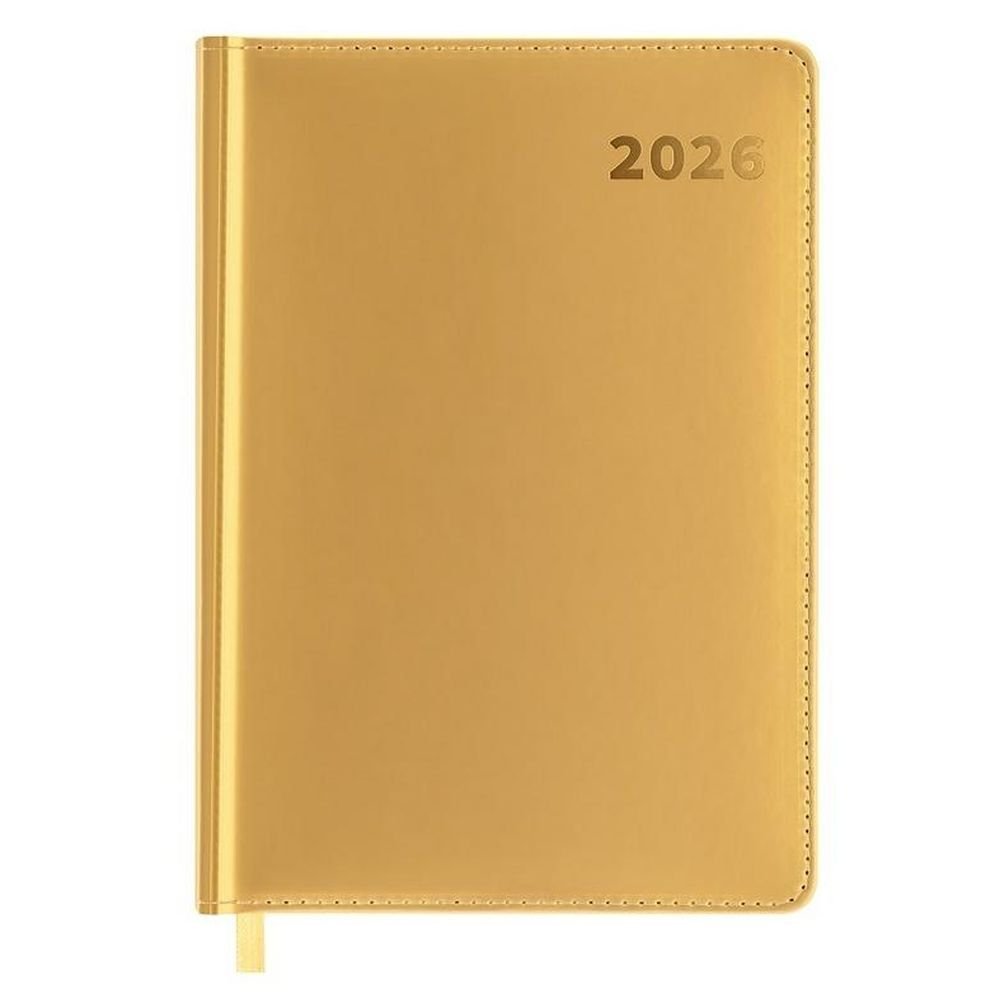 Kalendarz książkowy 2026 A5 złoty EASY