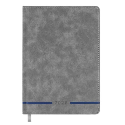 Kalendarz książkowy 2026 A5 szary EASY