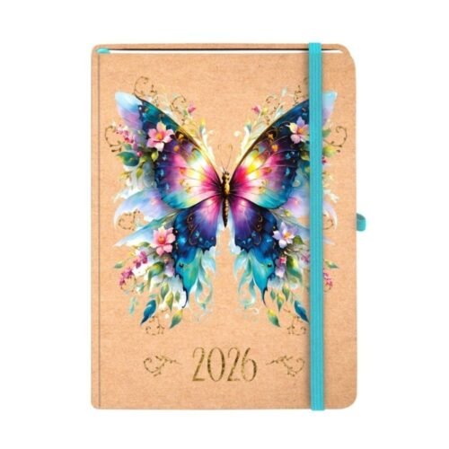 Kalendarz 2026 A5 Kraft TNS Motyl