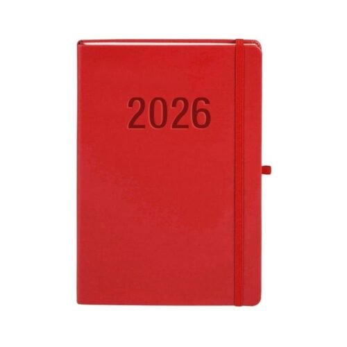 Kalendarz 2026 B5 Memofix TDW czerwony