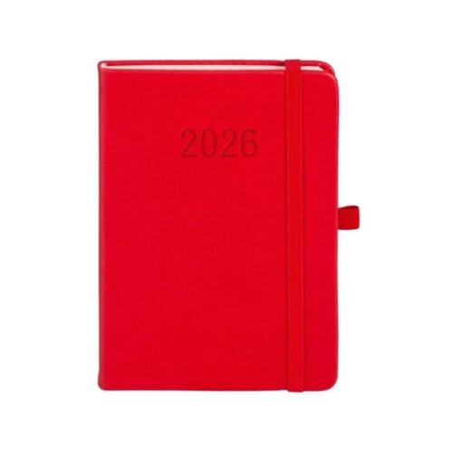 Kalendarz 2026 B6 Memofix TDW czerwony