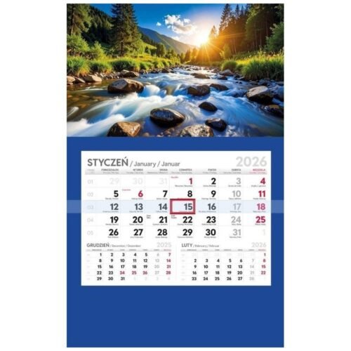 Kalendarz 2026 jednodzielny Lux MIX
