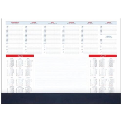 Kalendarz 2026 Biuwar B3 z listwą (52 karty)