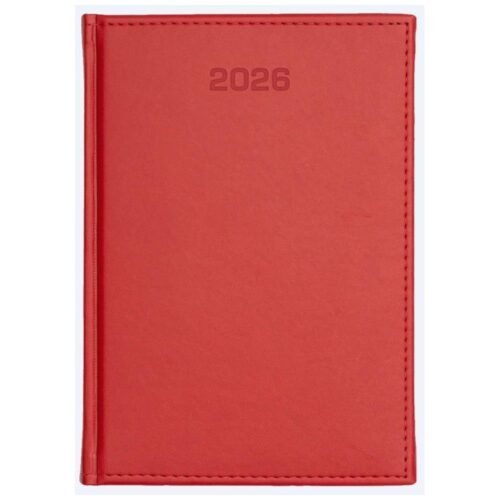 Kalendarz 2026 tygodniowy A4 Vivella czerwony