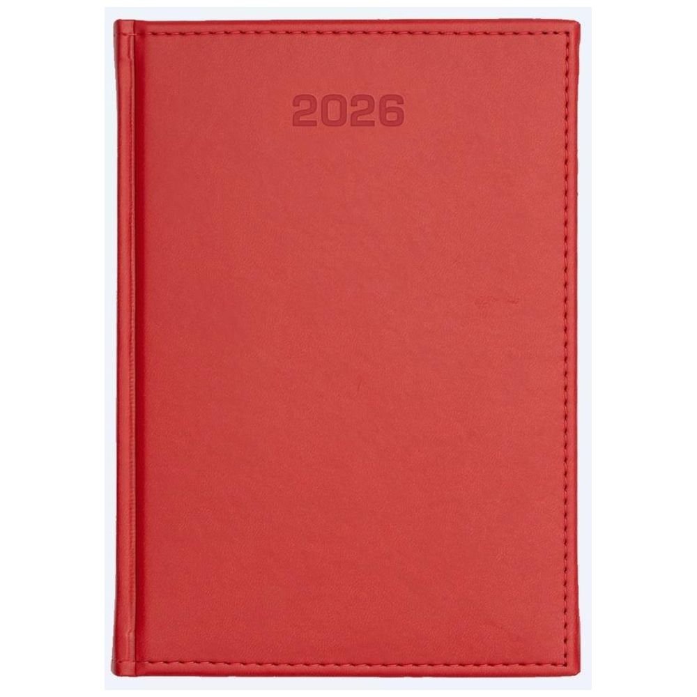 Kalendarz 2026 tygodniowy A4 Vivella czerwony