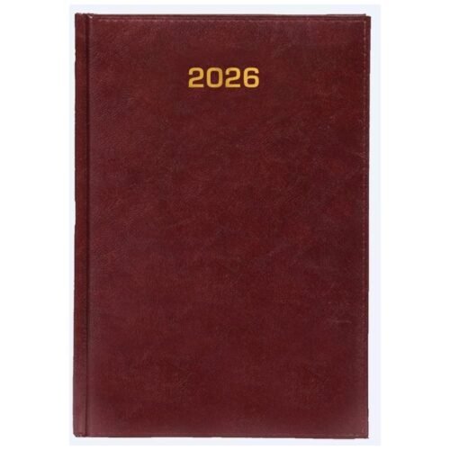 Kalendarz 2026 dzienny A5 Baladek bordowy