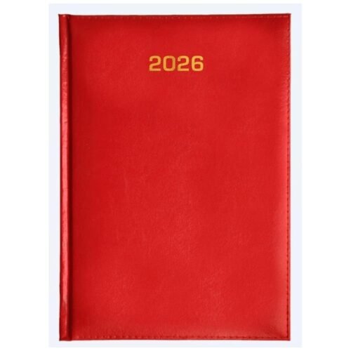 Kalendarz 2026 dzienny A5 Baladek czerwony