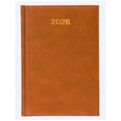Kalendarz 2026 dzienny A5 Baladek brąz