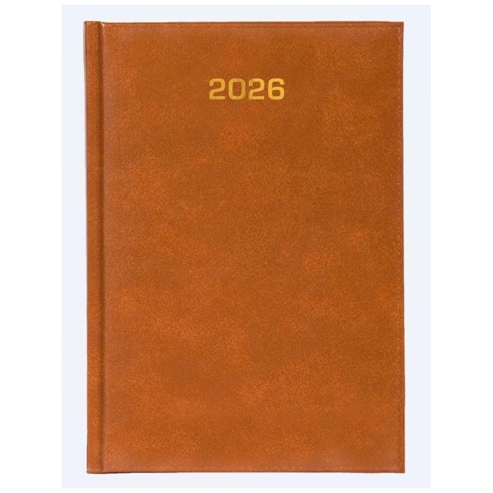 Kalendarz 2026 dzienny A5 Baladek brąz