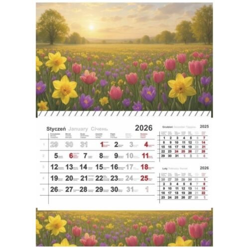 Kalendarz 2026 jednodzielny mix