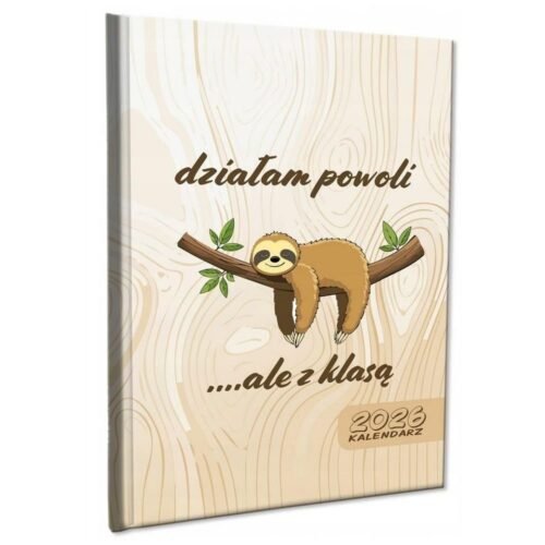 Kalendarz 2026 A5 tygodniowy notatka Leniwiec 1