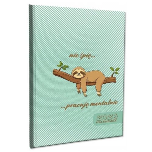 Kalendarz 2026 A5 tygodniowy notatka Leniwiec 2