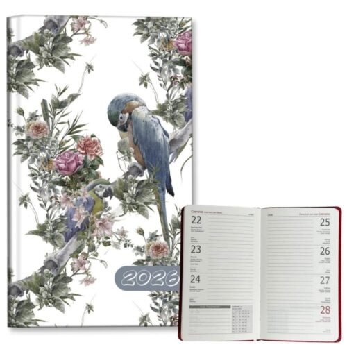 Kalendarz 2026 A6 tygodniowy Papugi Boho