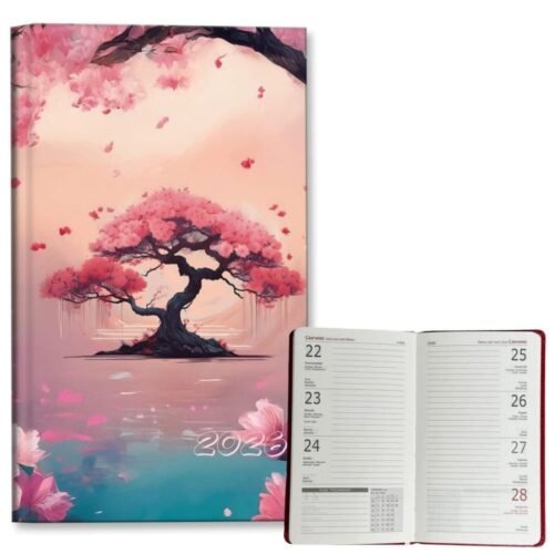 Kalendarz 2026 A6 tygodniowy Sakura