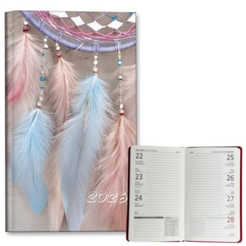 Kalendarz 2026 A6 tygodniowy Łapacze Pastel