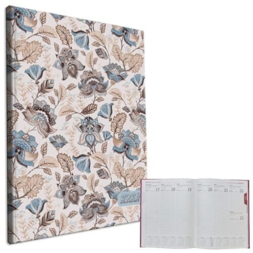 Kalendarz 2026 A4 tygodniowy Kwiaty Kawowe