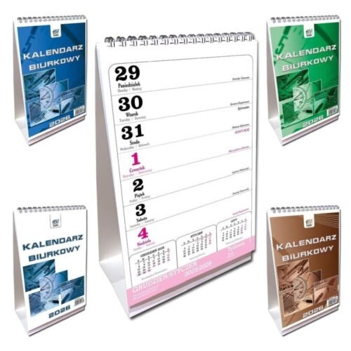 Kalendarz 2026 A5 biurkowy pion mix