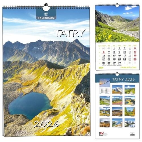 Kalendarz 2026 B3 7 planszowy Tatry