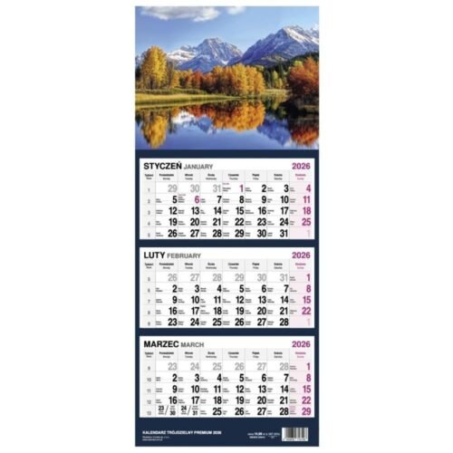 Kalendarz 2026 Trójdzielny Premium MIX
